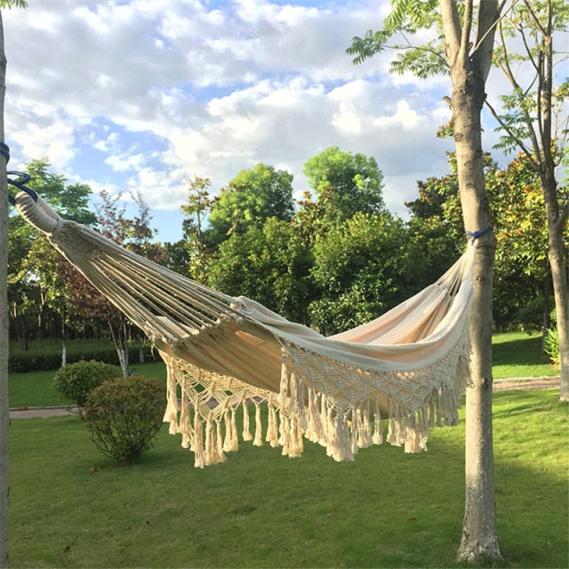 Boho hammock for two